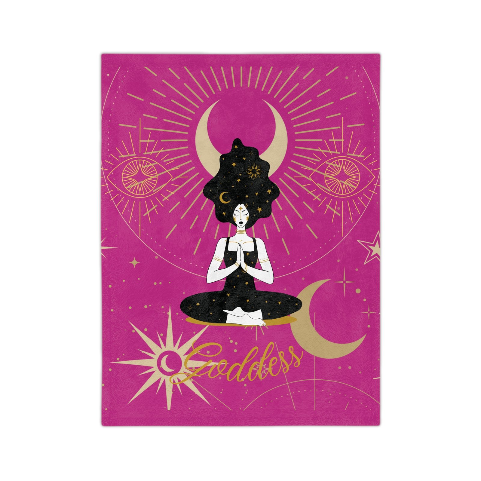 DH GODDESS Bright Pink Velveteen Minky Blanket