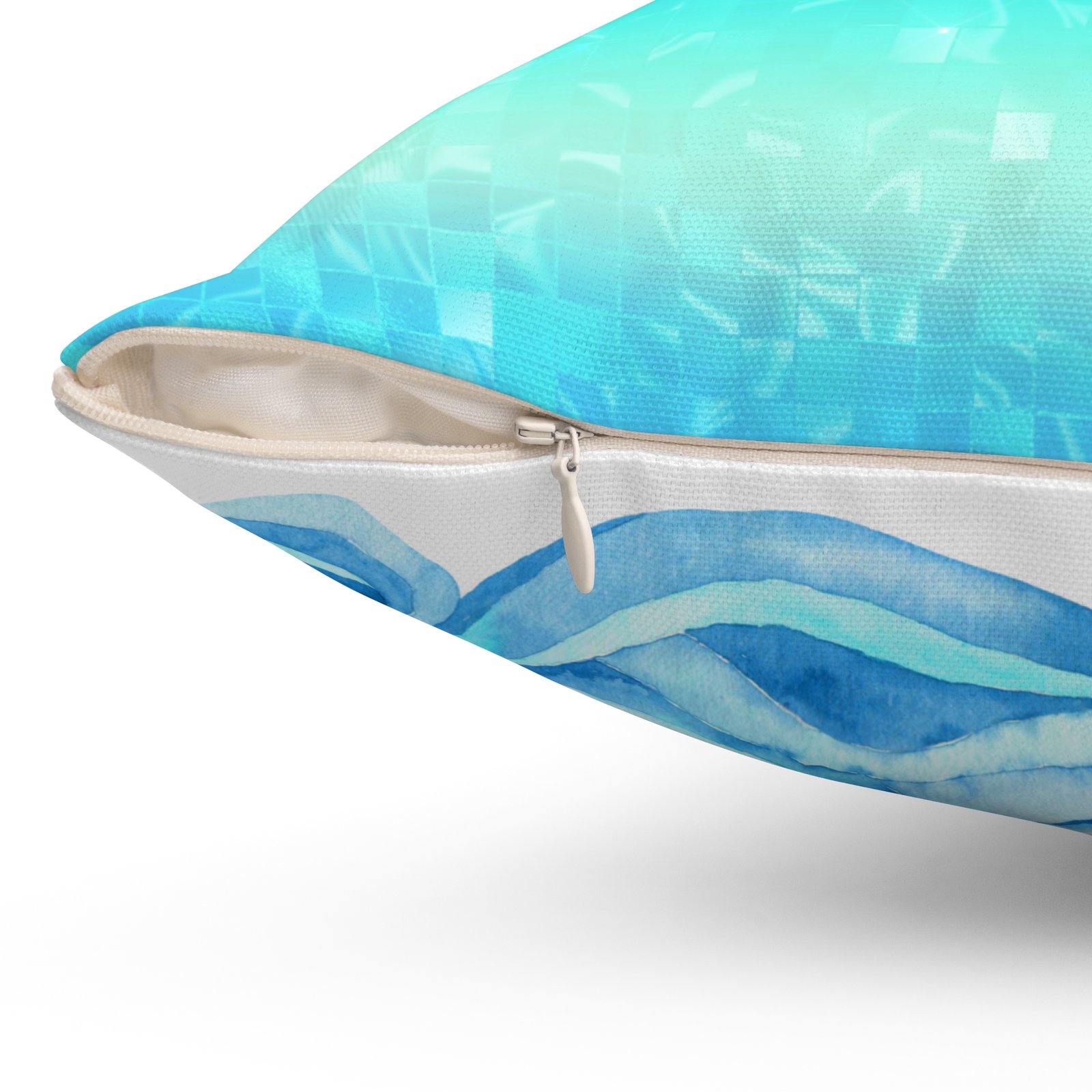 Mermaid Vibes Pink Tail Spun Polyester Square Pillow - Image 6