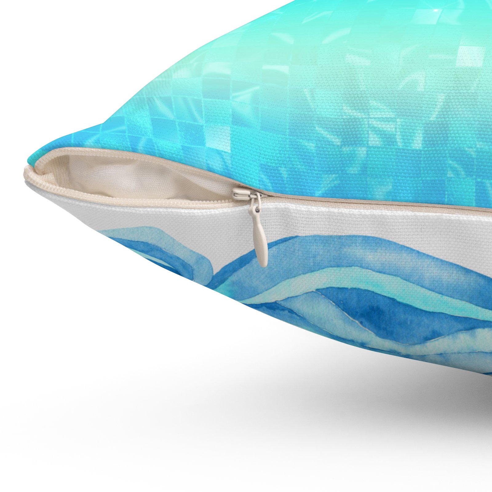 Mermaid Vibes Pink Tail Spun Polyester Square Pillow - Image 12