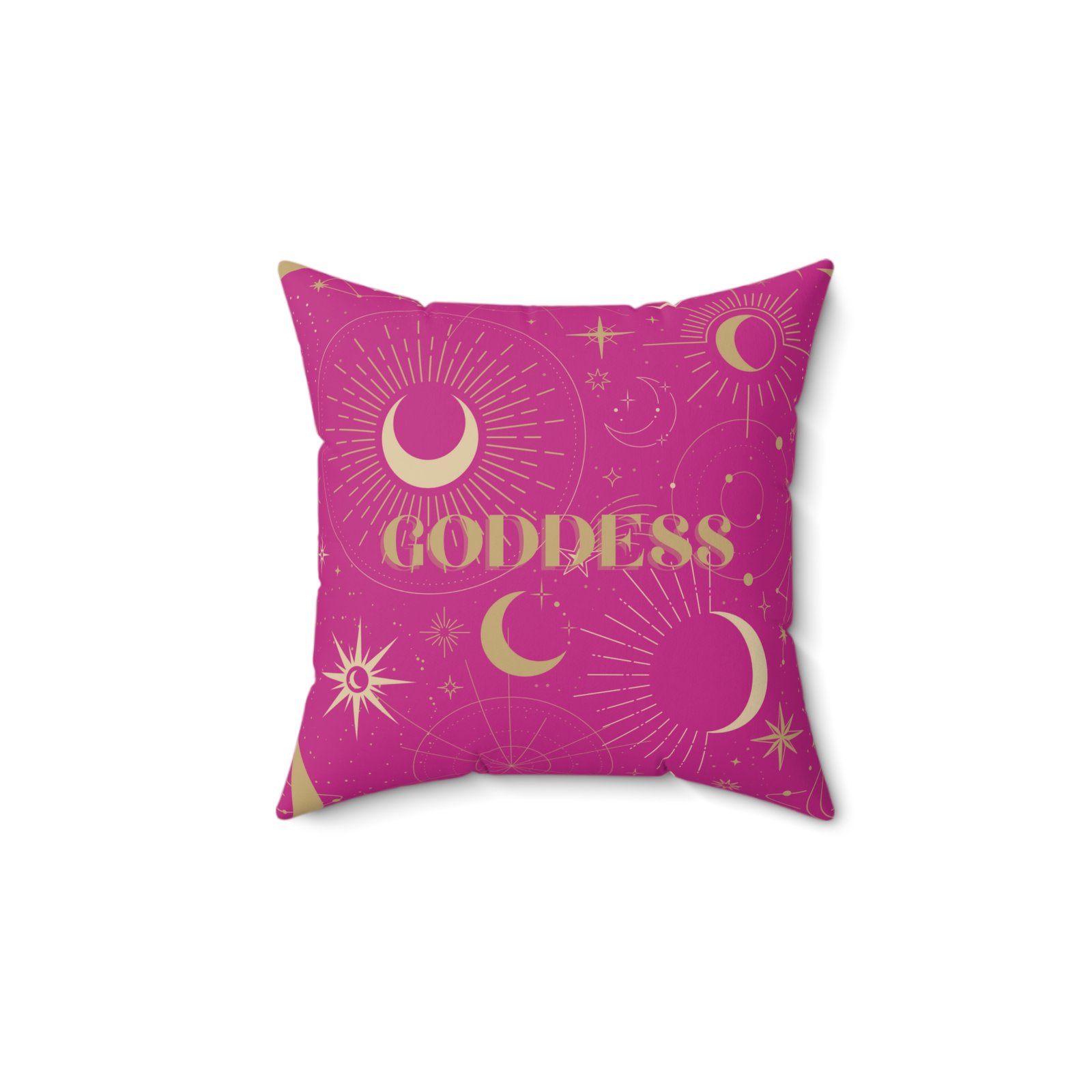 DH GODDESS in Bright Pink Spun Polyester Square Pillow - Image 2