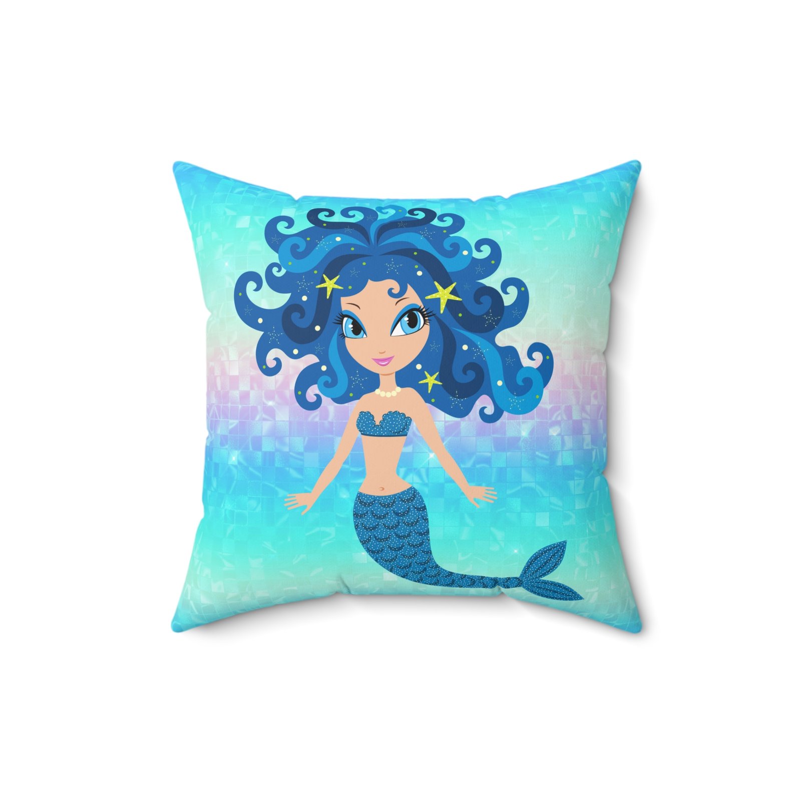 Mermaid Vibes Spun Polyester Square Pillow - Image 4