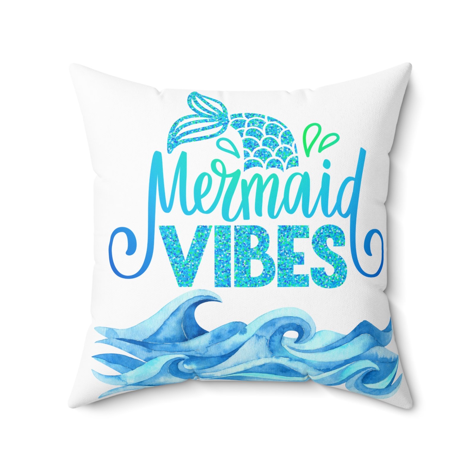 Mermaid Vibes Spun Polyester Square Pillow - Image 11