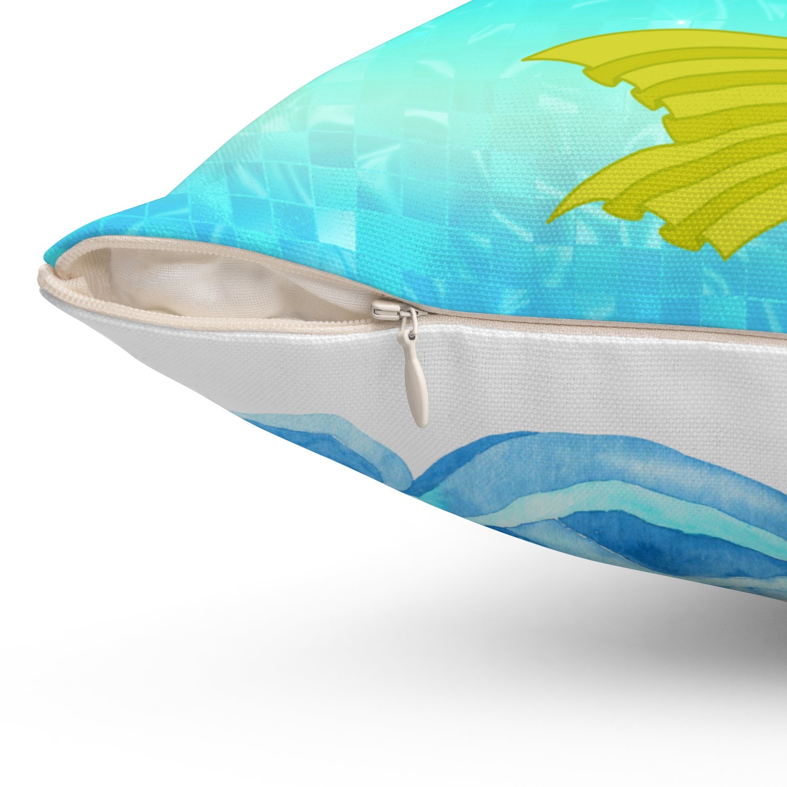 Mermaid pink green Spun Polyester Square Pillow - Image 6