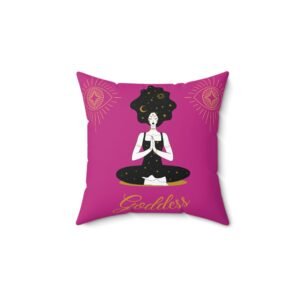 DH GODDESS in Bright Pink Spun Polyester Square Pillow