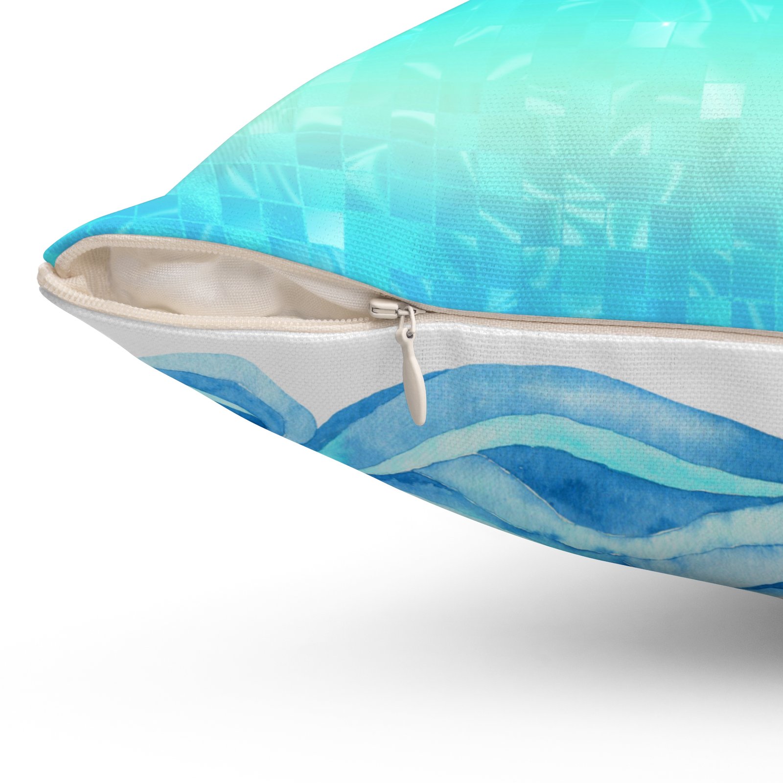 Mermaid Vibes Pink Tail Spun Polyester Square Pillow - Image 3