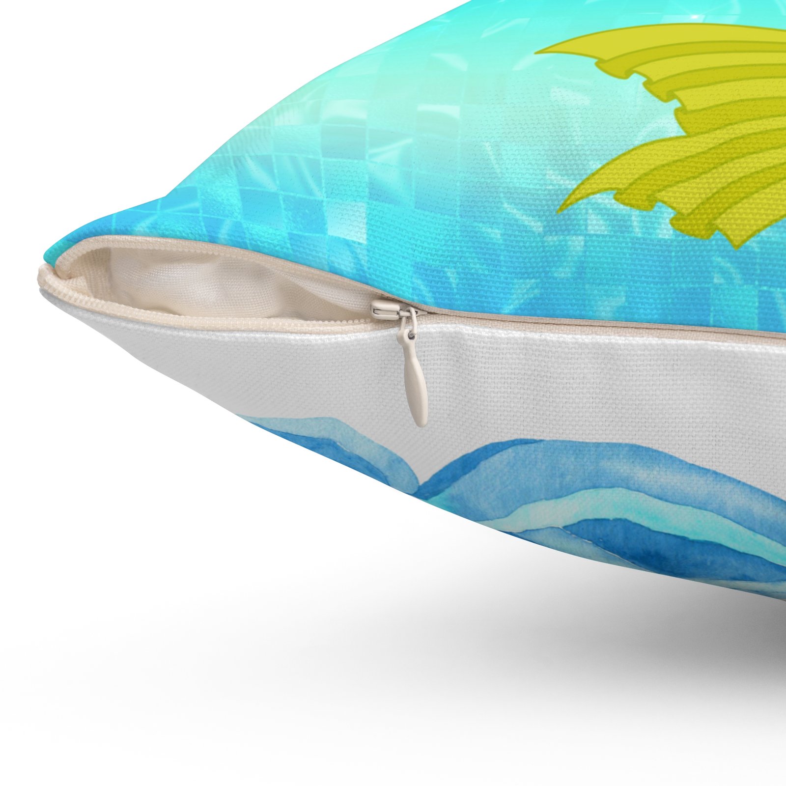 Mermaid pink green Spun Polyester Square Pillow - Image 9