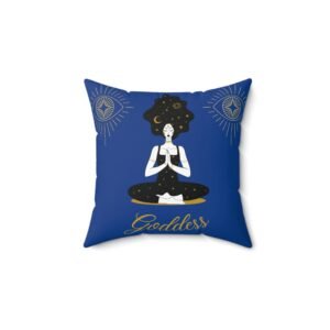 DH GODDESS in Dark Blue Spun Polyester Square Pillow