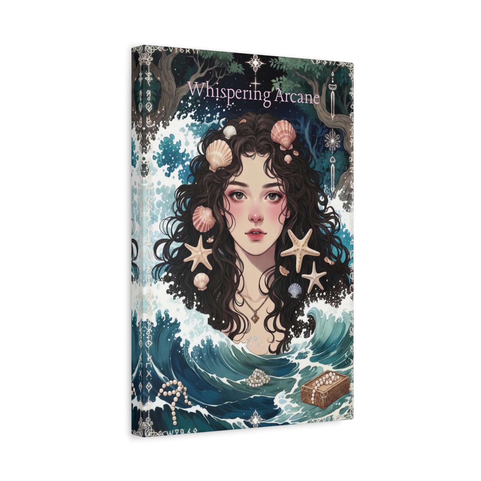 Ocean Maiden Matte Canvas Print — Mermaid Portrait Wall Art (Whispering Arcane) - Image 2
