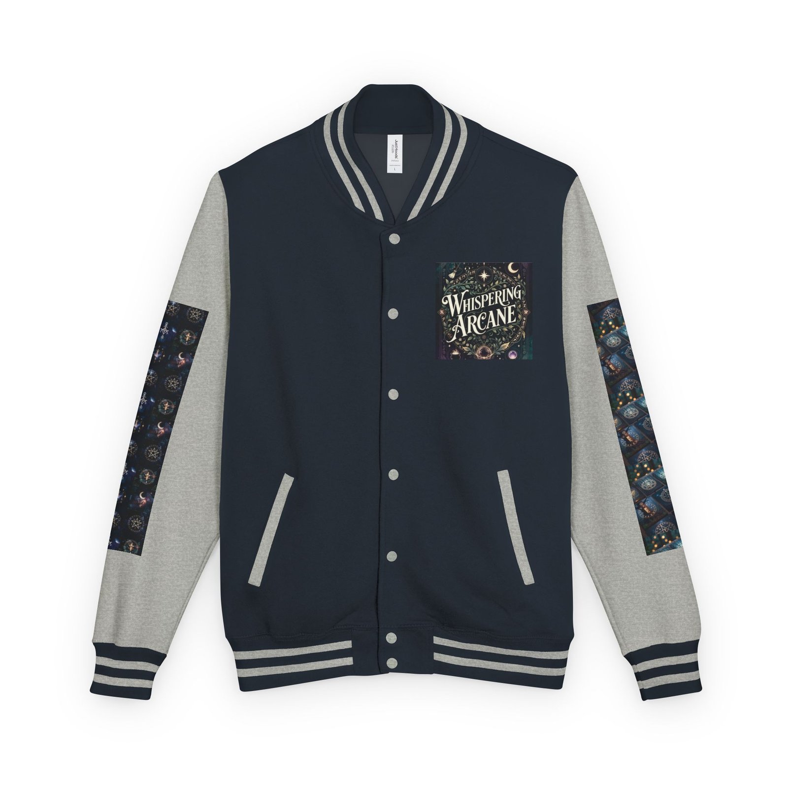 Letterman Jacket — Whispering Arcane Graphic Varsity Jacket Unisex - Image 25