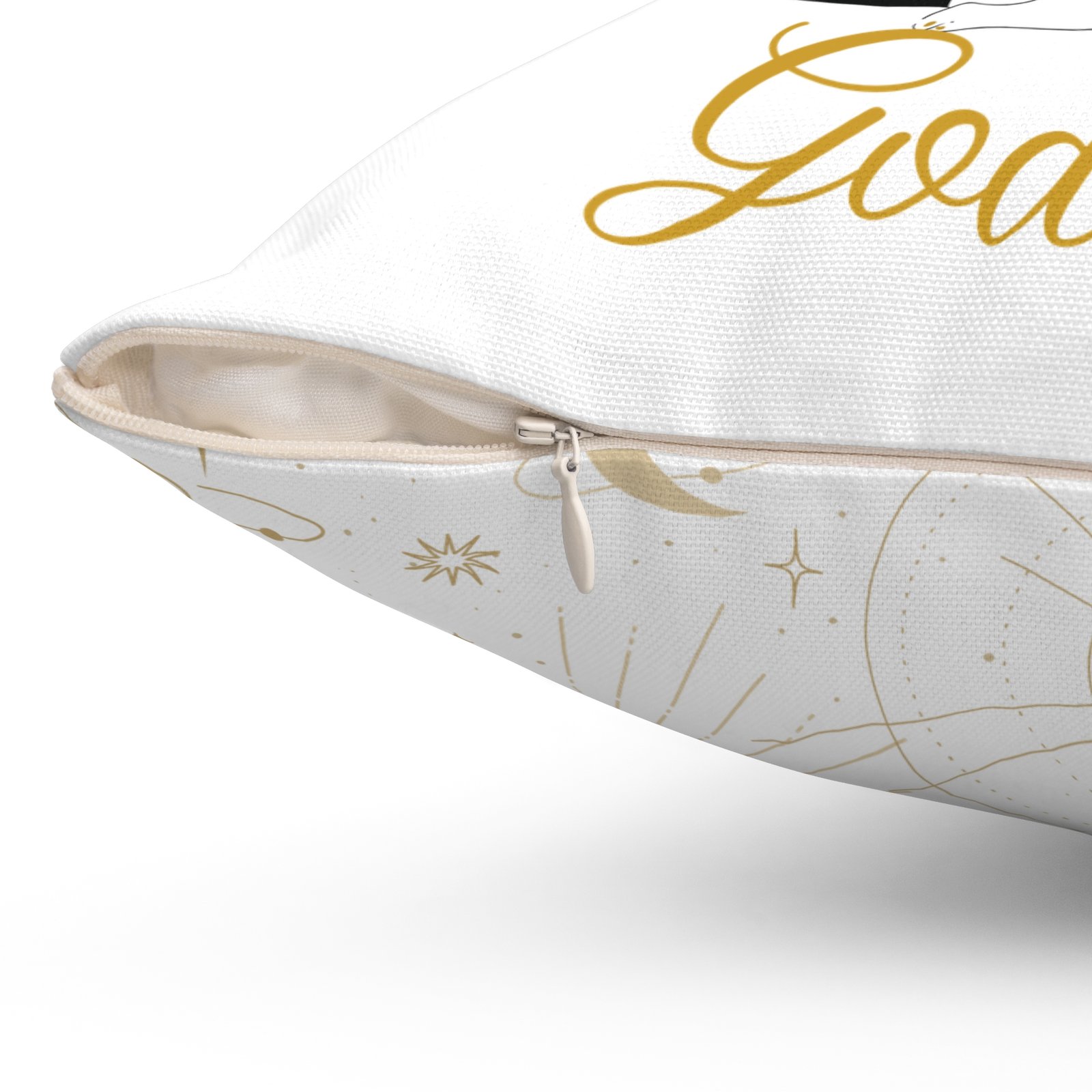 GODDESS in White Spun Polyester Square Pillow - Image 6