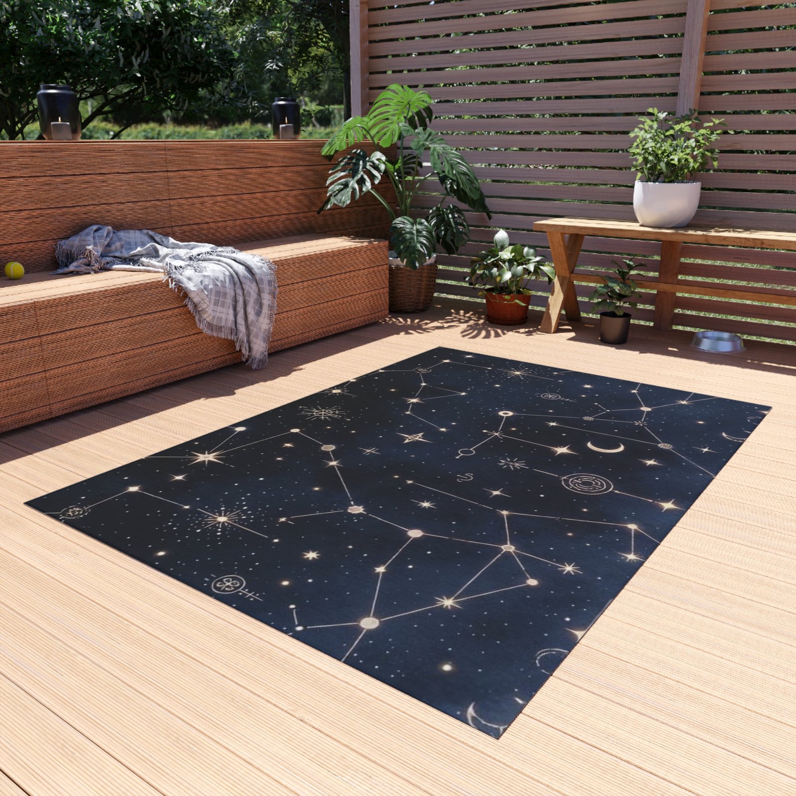 Constellation Night Outdoor Rug — Starry Celestial Patio Mat - Image 4