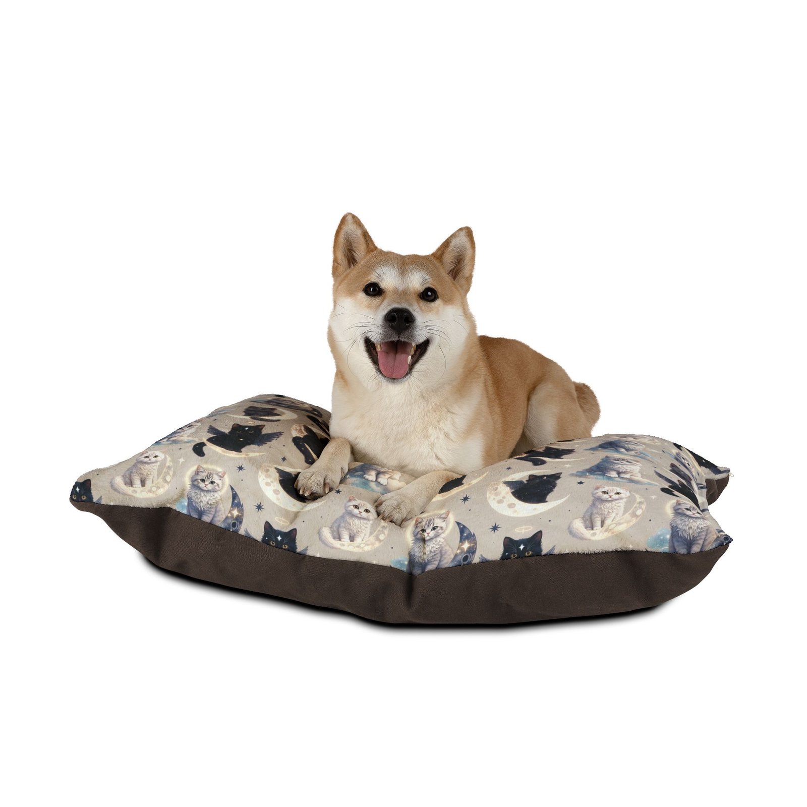 Celestial Cats Pet Bed — Cozy Moon & Stars Cat Print Cushion - Image 9