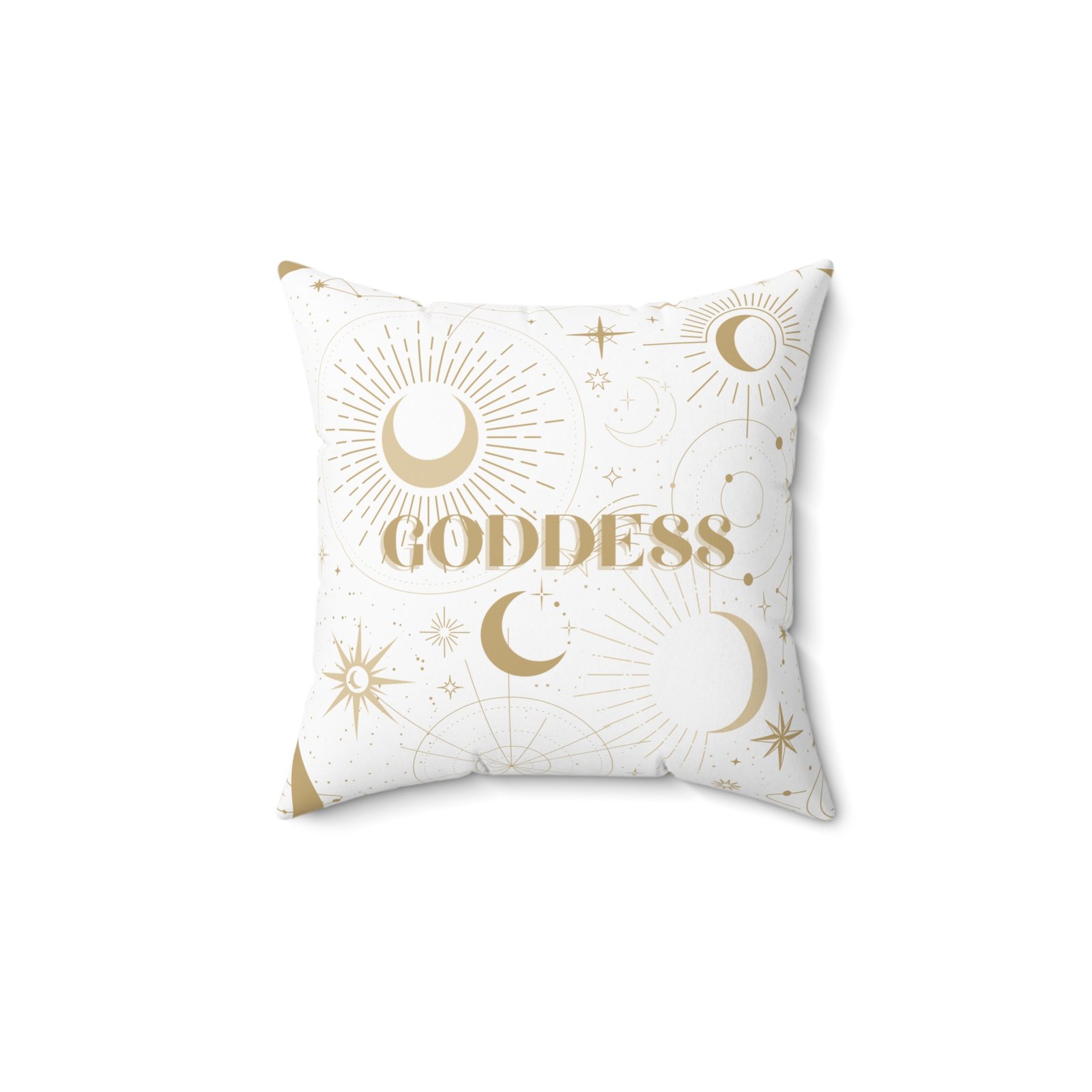 GODDESS in White Spun Polyester Square Pillow - Image 2