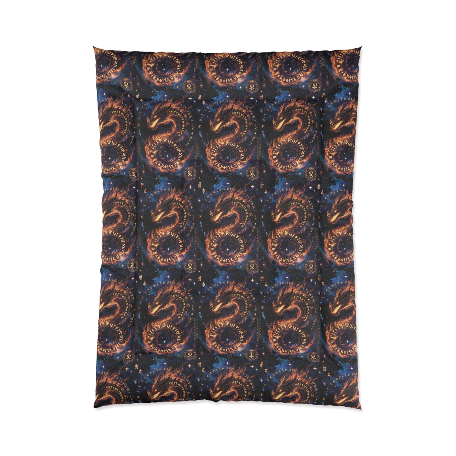 Dragon Galaxy Comforter — Celestial Fiery Dragon Bedding for Fantasy Lovers - Image 3