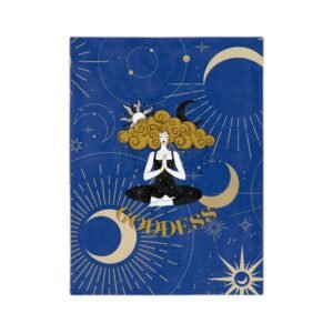 GODDESS Dark Blue Velveteen Minky Blanket