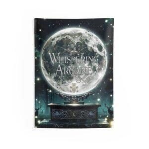 Whispering Arcane Moon Tapestry — Mystical Moonlight Wall Hanging for Witchy Décor