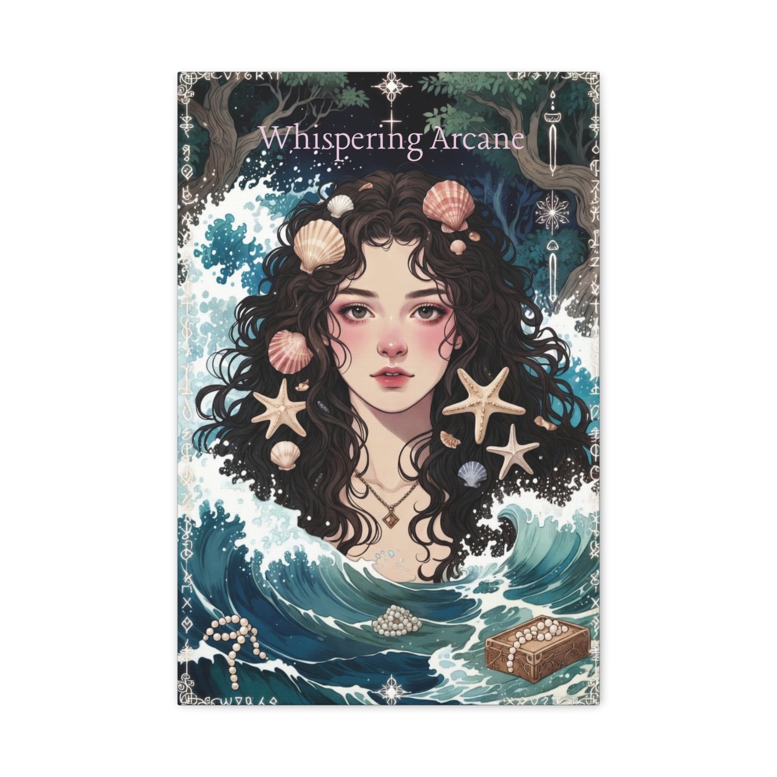 Ocean Maiden Matte Canvas Print — Mermaid Portrait Wall Art (Whispering Arcane) - Image 5