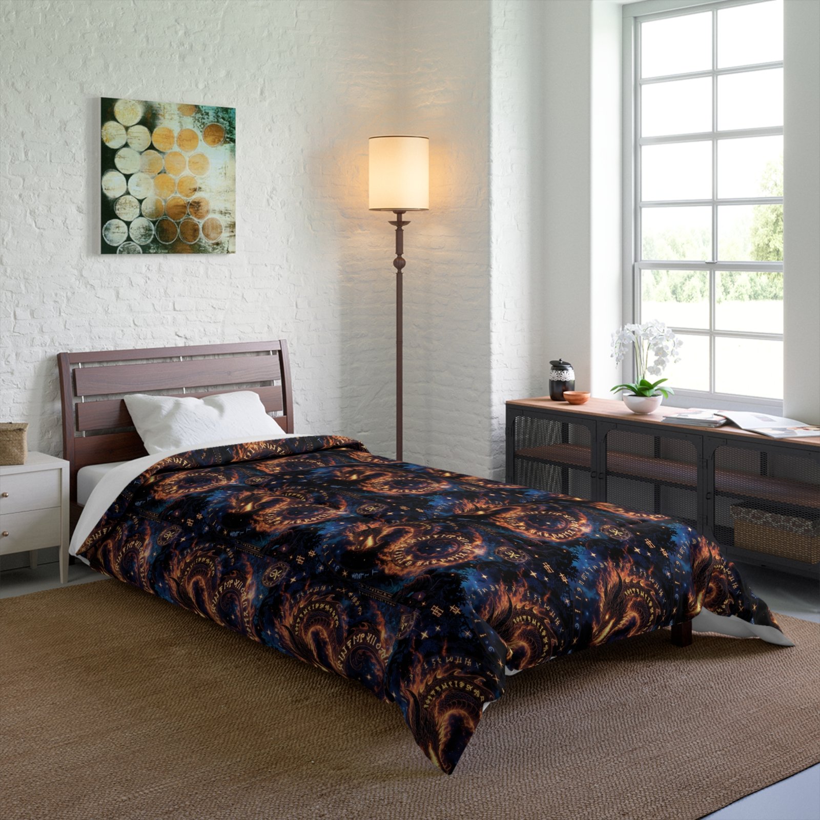 Dragon Galaxy Comforter — Celestial Fiery Dragon Bedding for Fantasy Lovers - Image 4