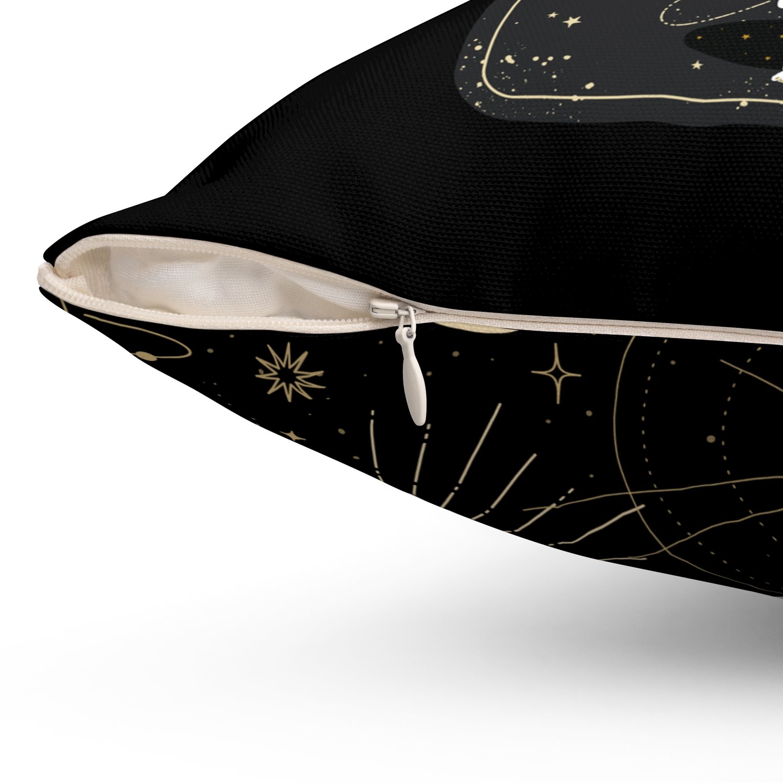 SUN GODDESS Tarot Card Black Spun Polyester Square Pillow - Image 12