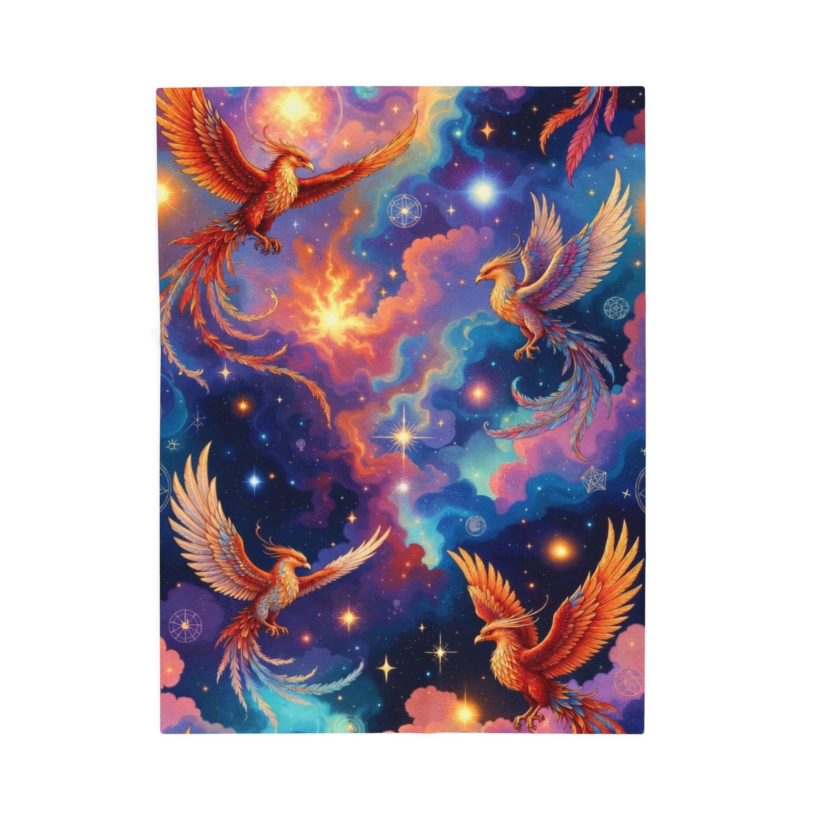 Phoenix Galaxy Velveteen Plush Blanket — Soft Cozy Starry Throw - Image 9