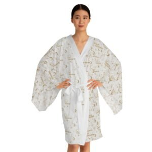 Goddess Moon Kimono Robe — Long Sleeve Spa Loungewear