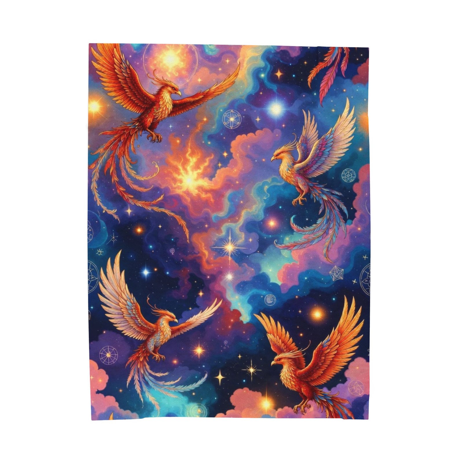 Phoenix Galaxy Velveteen Plush Blanket — Soft Cozy Starry Throw - Image 5