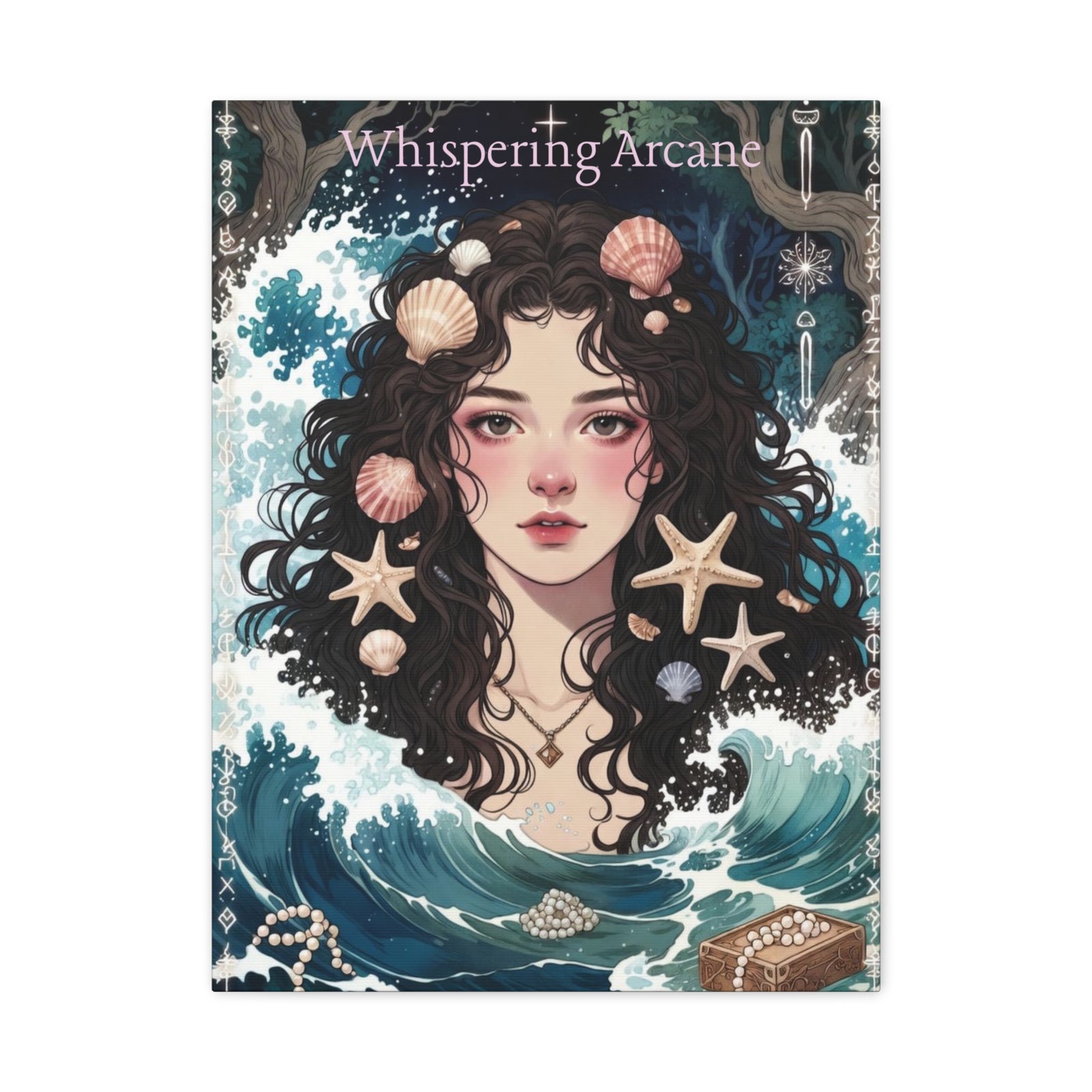 Ocean Maiden Matte Canvas Print — Mermaid Portrait Wall Art (Whispering Arcane) - Image 9