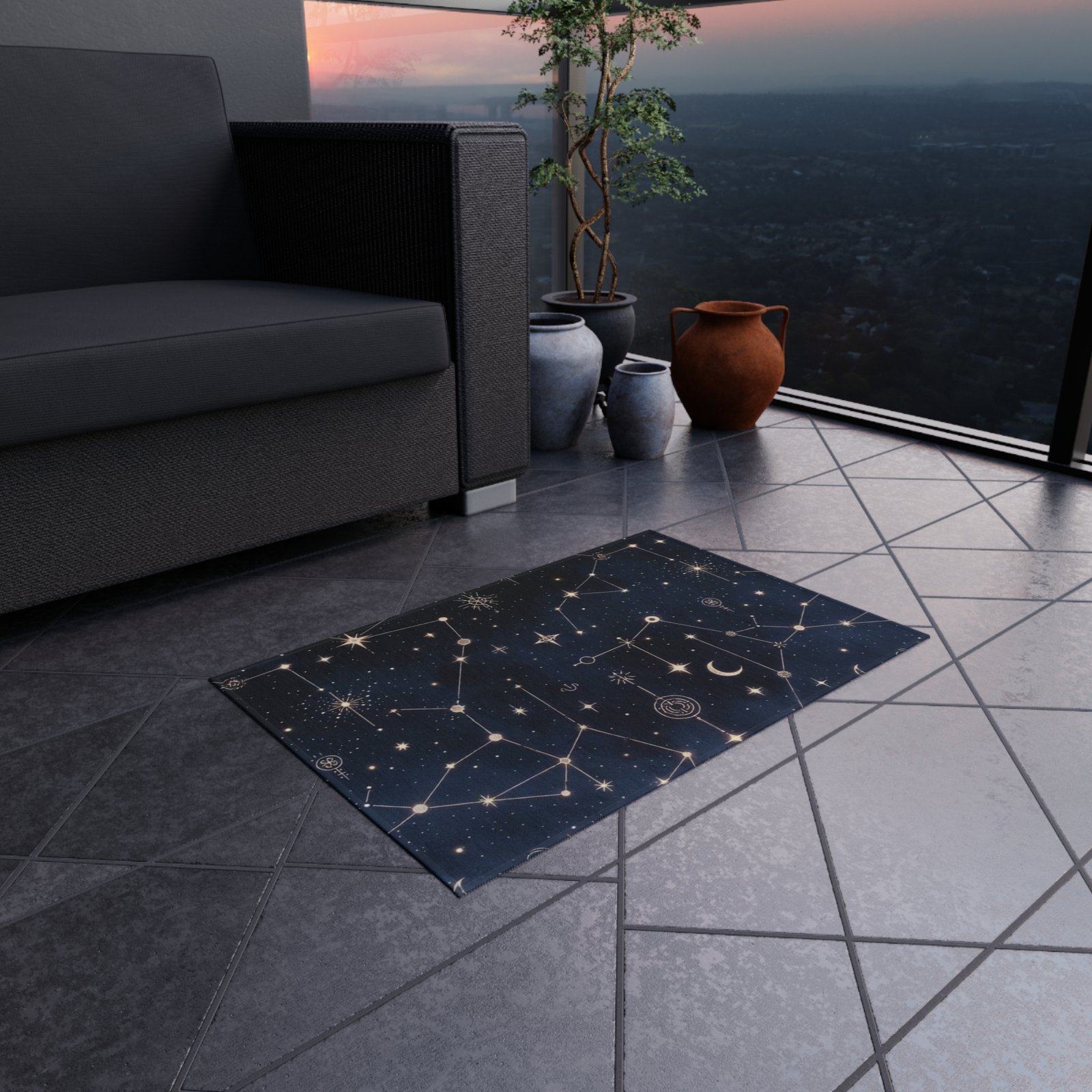 Constellation Night Outdoor Rug — Starry Celestial Patio Mat - Image 8