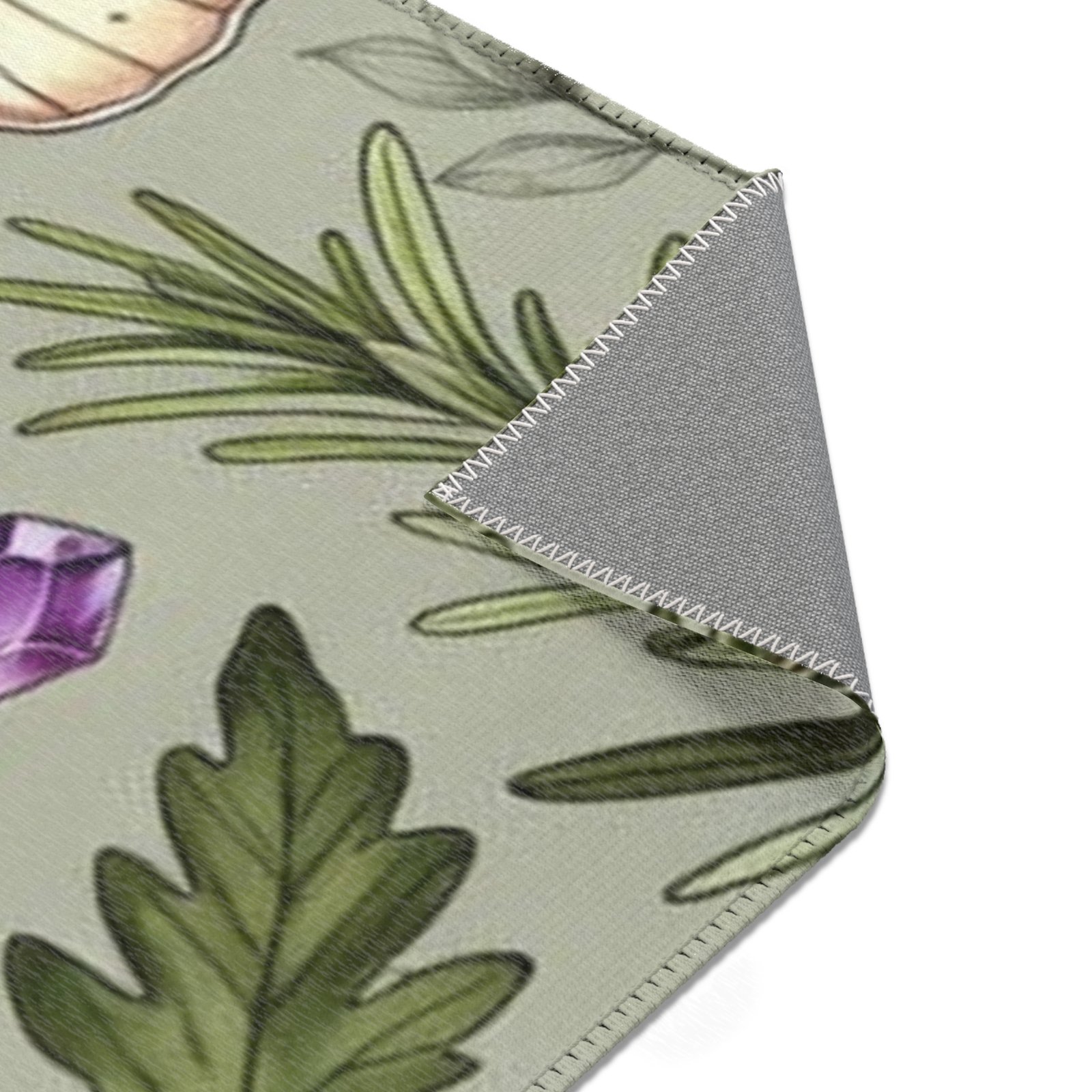 Lavender Apothecary Area Rug — Botanical Herbs, Moths & Crystal Potion Design - Image 17