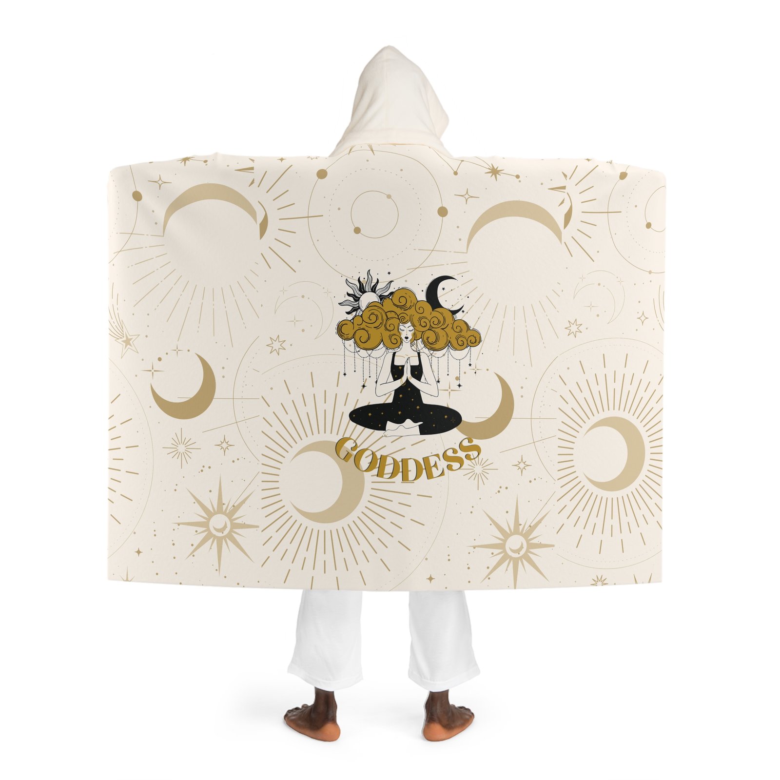 Cosmic Moon Hooded Sherpa Blanket - Image 3