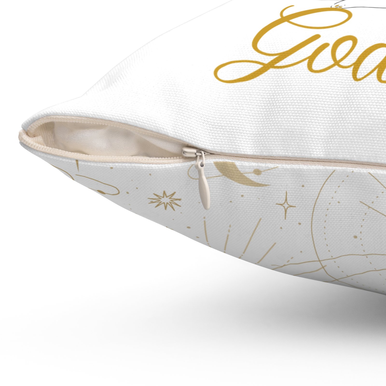 GODDESS in White Spun Polyester Square Pillow - Image 12