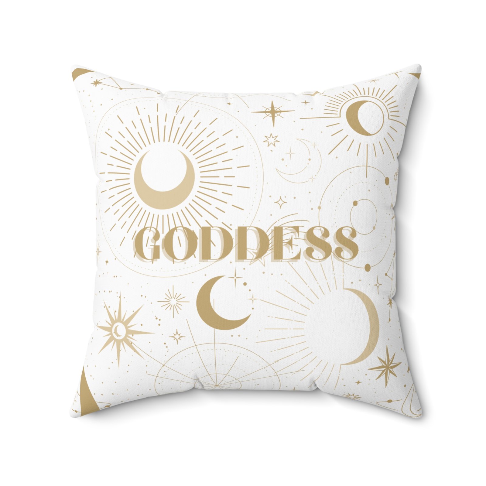 GODDESS in White Spun Polyester Square Pillow - Image 11