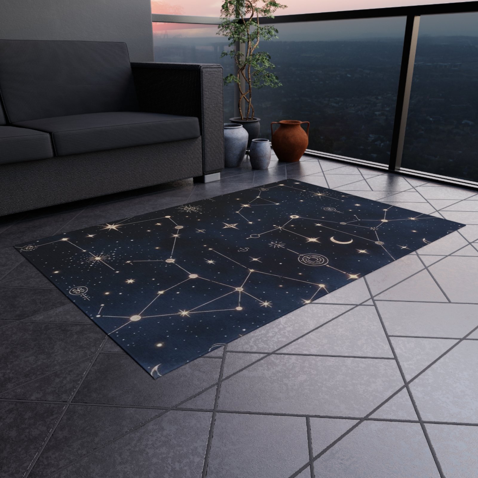 Constellation Night Outdoor Rug — Starry Celestial Patio Mat - Image 16
