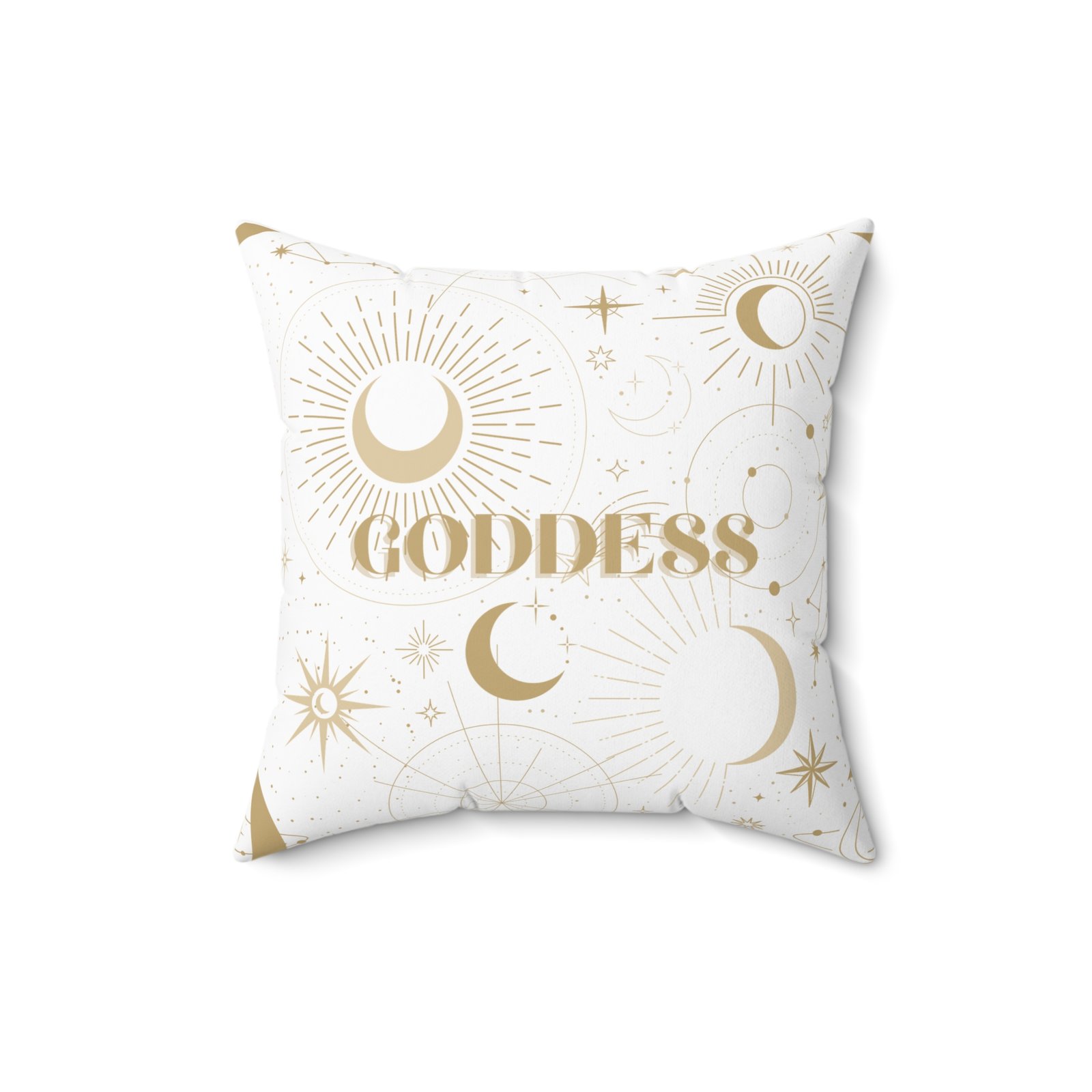 GODDESS in White Spun Polyester Square Pillow - Image 5