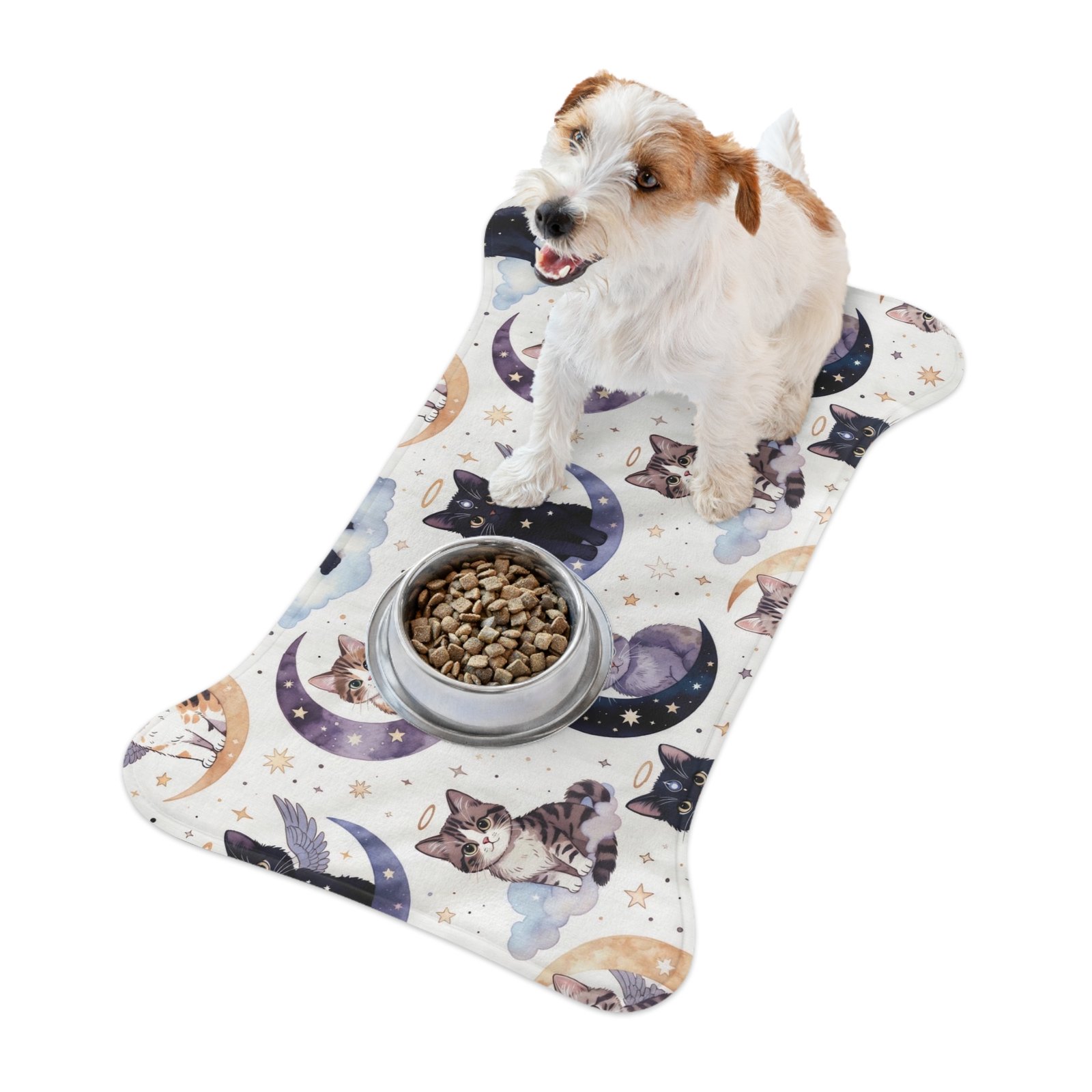 Celestial Cats Pet Feeding Mat — Waterproof Non-Slip Bowl Placemat - Image 6