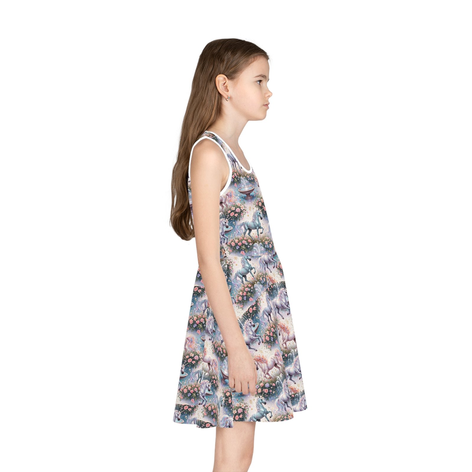 Girls' Unicorn Print Sundress — Magical Pastel Fantasy AOP Dress - Image 5
