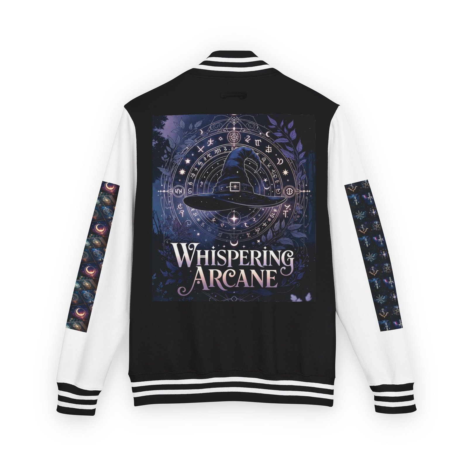 Letterman Jacket — Whispering Arcane Graphic Varsity Jacket Unisex - Image 14