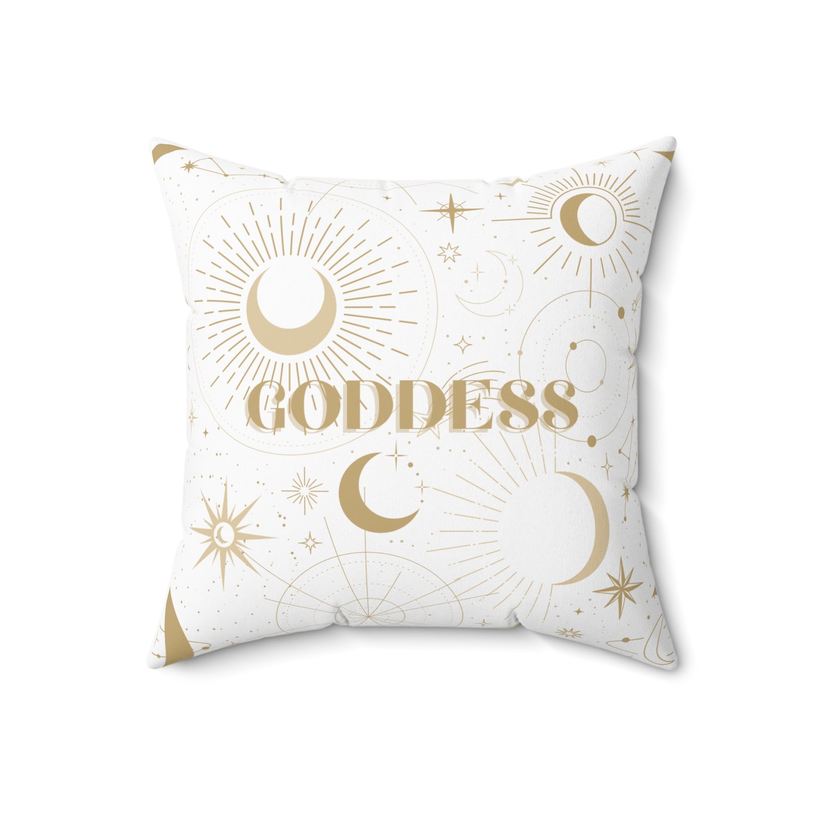 GODDESS in White Spun Polyester Square Pillow - Image 8