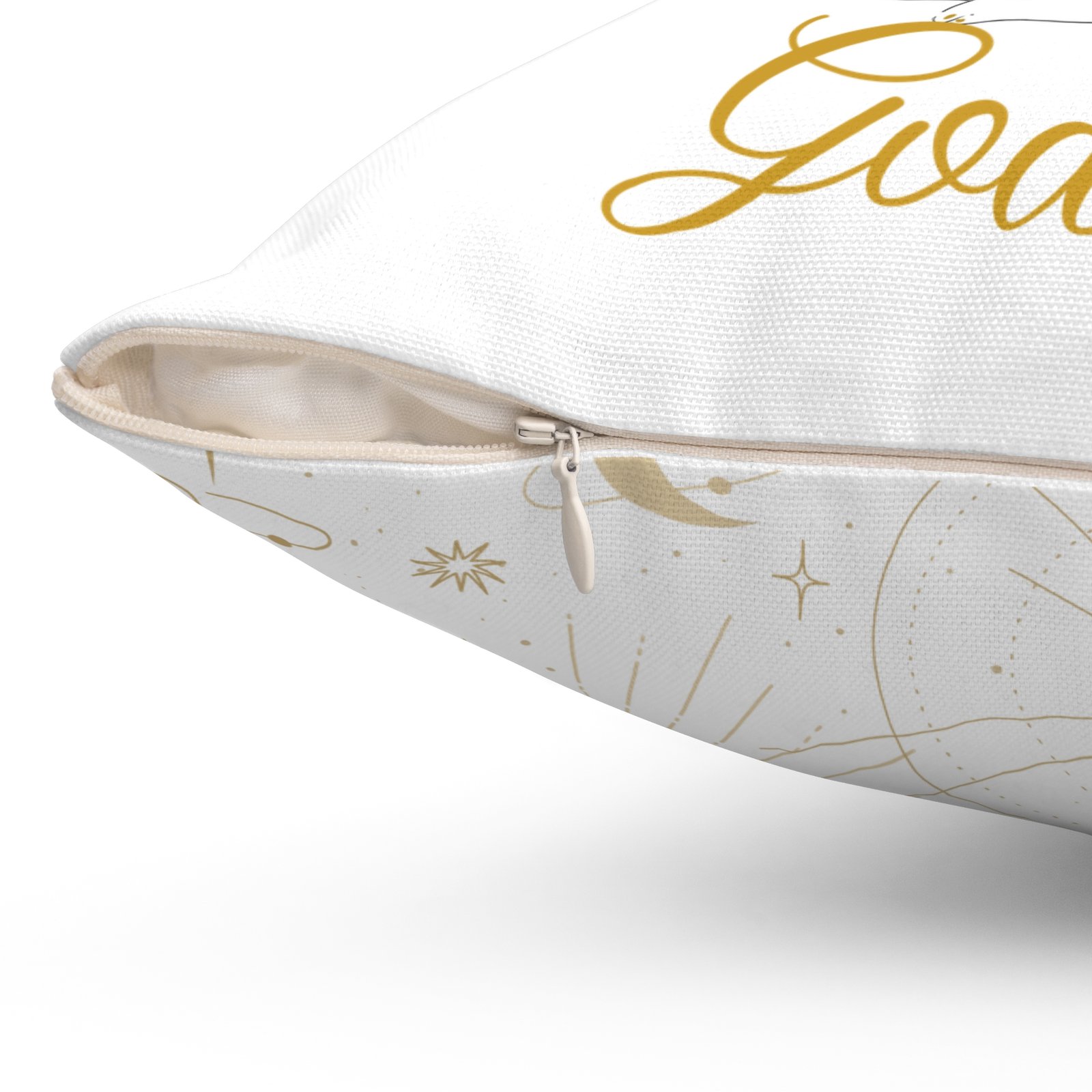 GODDESS in White Spun Polyester Square Pillow - Image 9