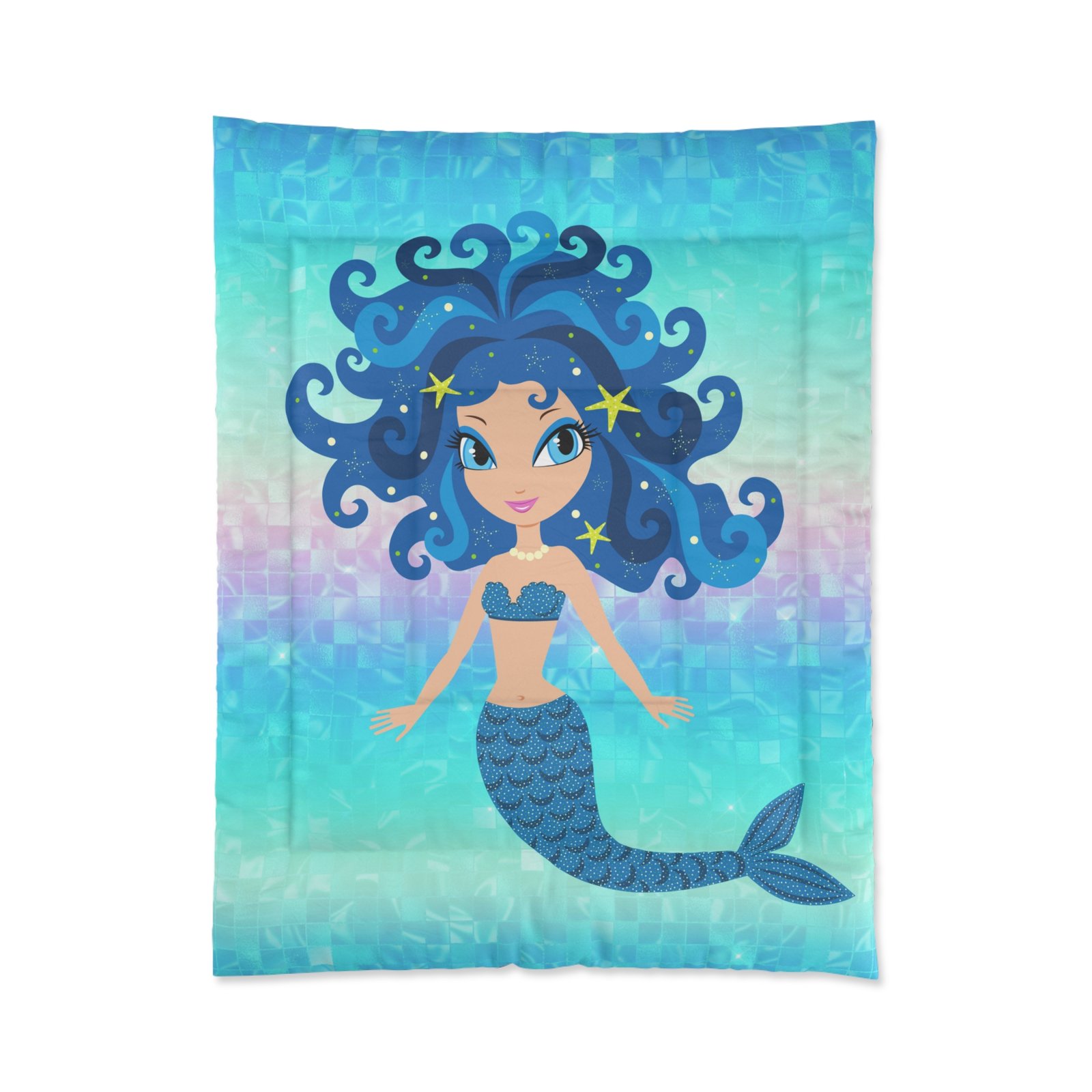 Mermaid Blue Hair Comforter - Image 3
