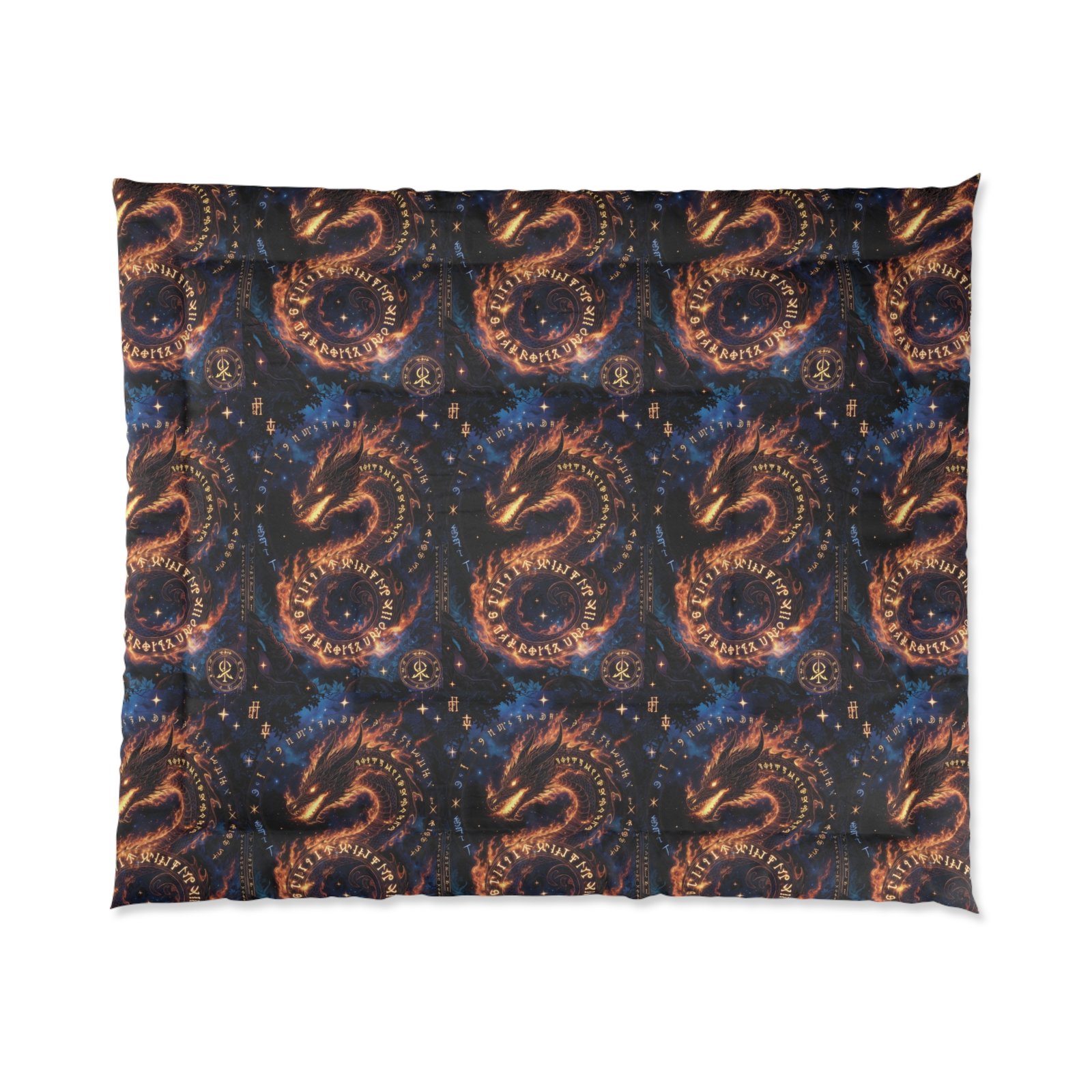 Dragon Galaxy Comforter — Celestial Fiery Dragon Bedding for Fantasy Lovers - Image 5