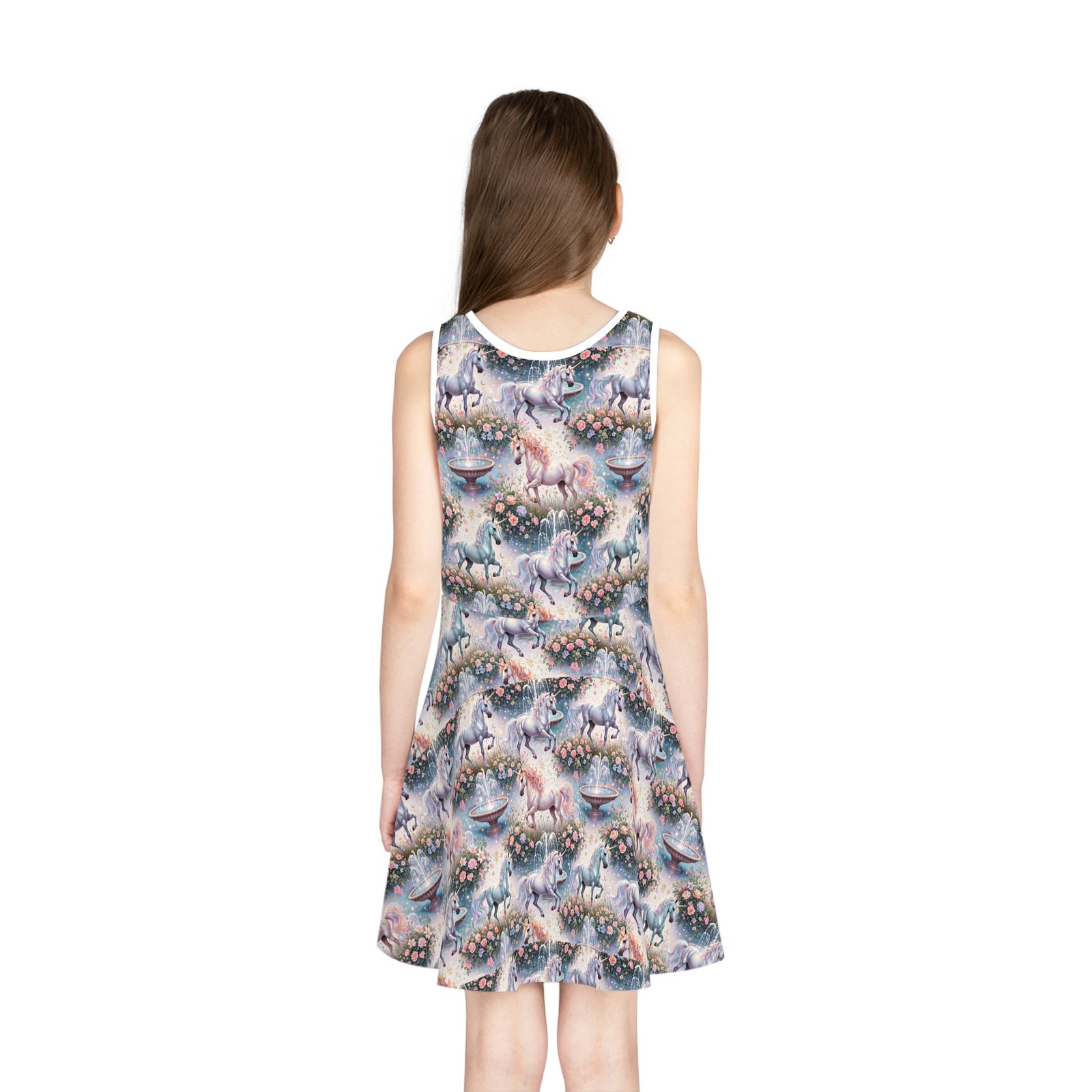 Girls' Unicorn Print Sundress — Magical Pastel Fantasy AOP Dress - Image 3