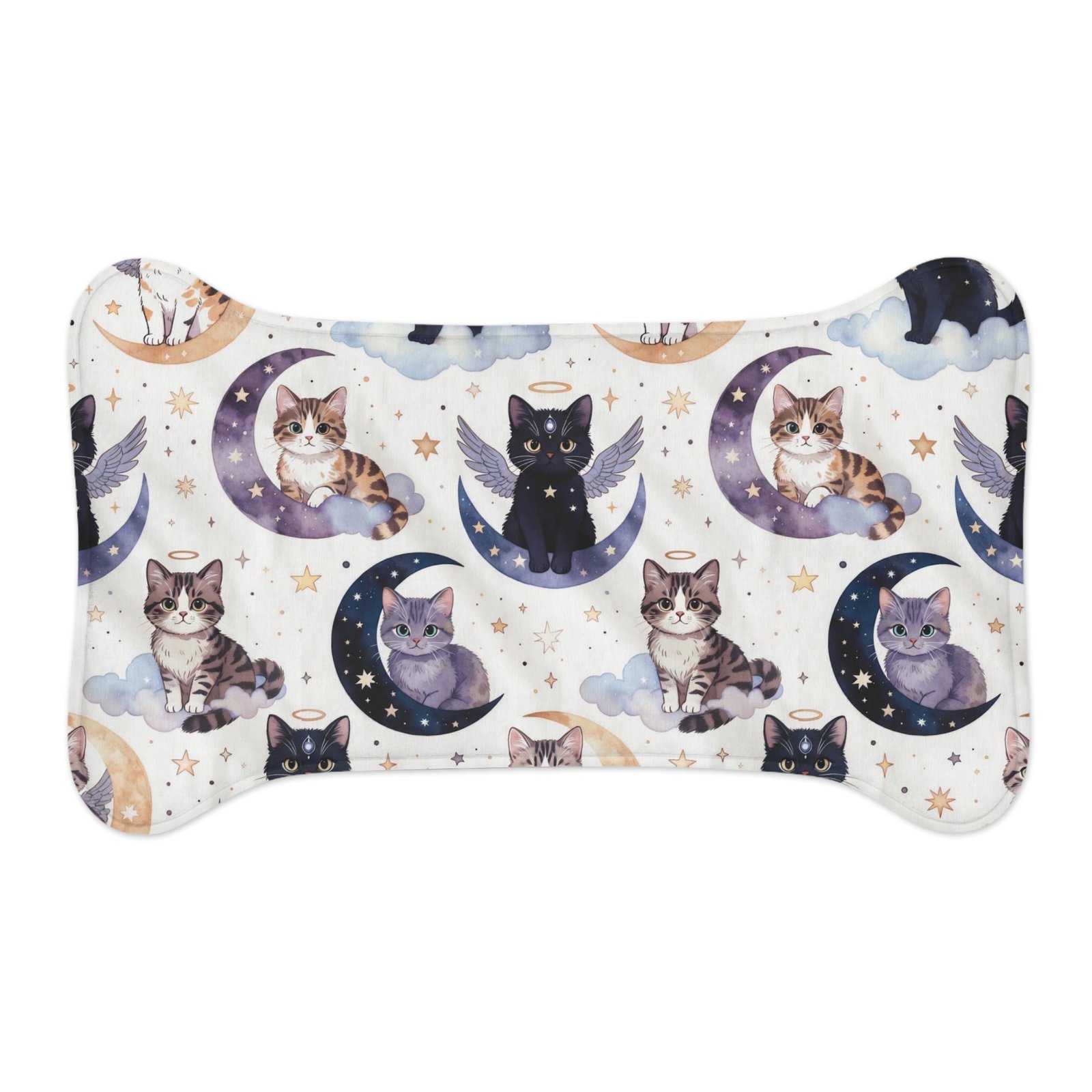 Celestial Cats Pet Feeding Mat — Waterproof Non-Slip Bowl Placemat - Image 5