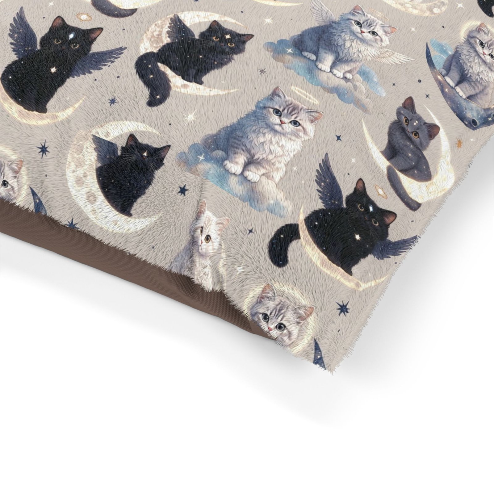 Celestial Cats Pet Bed — Cozy Moon & Stars Cat Print Cushion - Image 5