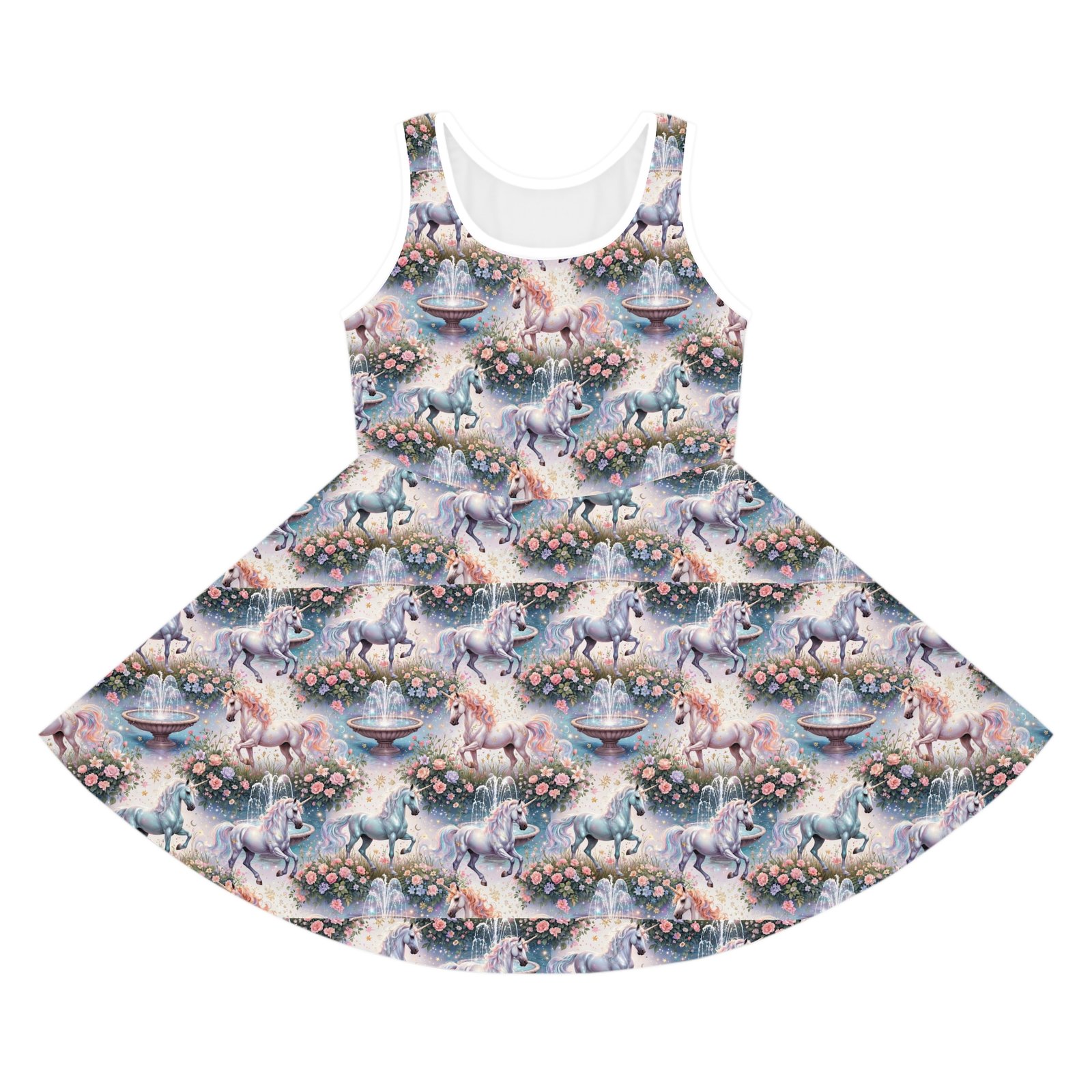 Girls' Unicorn Print Sundress — Magical Pastel Fantasy AOP Dress - Image 4