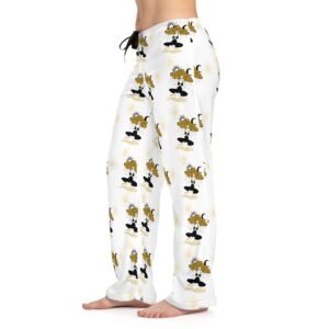 Women's Pajama Pants — Golden Moon Yoga Cat All-Over Print