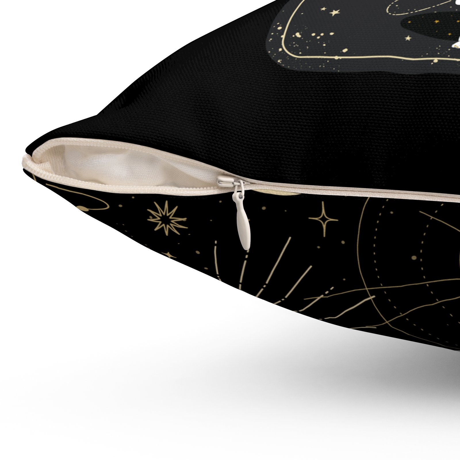 SUN GODDESS Tarot Card Black Spun Polyester Square Pillow - Image 9