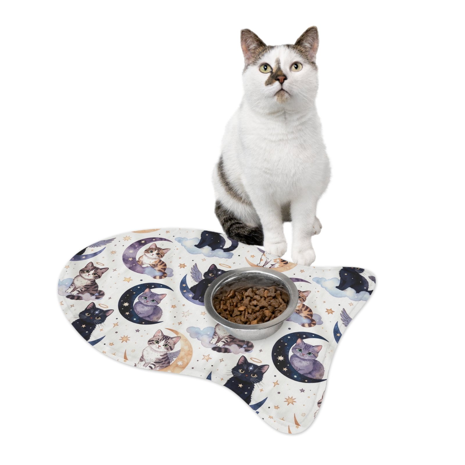 Celestial Cats Pet Feeding Mat — Waterproof Non-Slip Bowl Placemat - Image 10