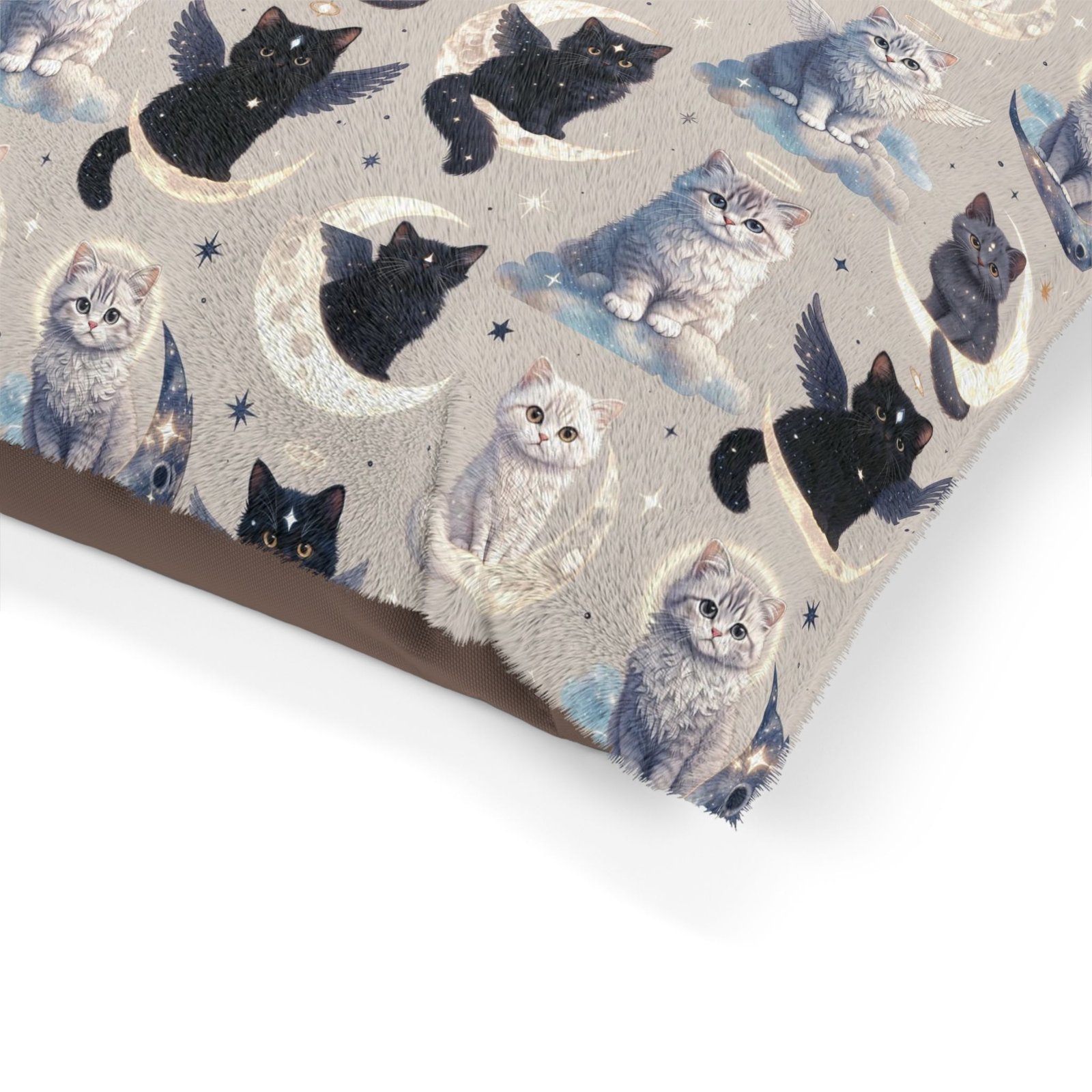 Celestial Cats Pet Bed — Cozy Moon & Stars Cat Print Cushion - Image 8