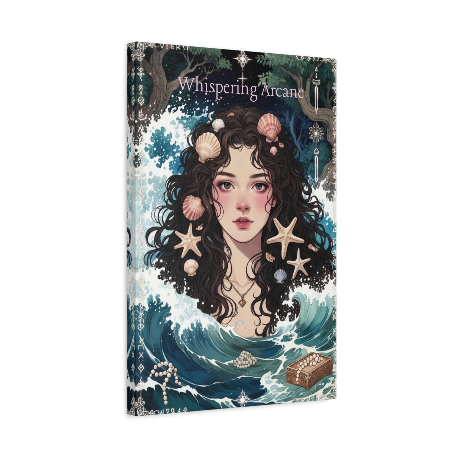 Ocean Maiden Matte Canvas Print — Mermaid Portrait Wall Art (Whispering Arcane) - Image 6